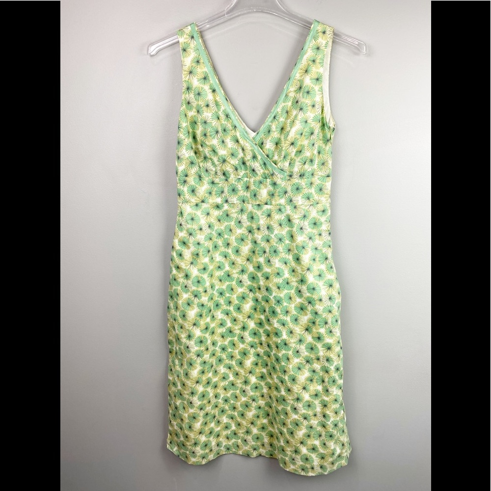 Boden V-Neck Faux Wrap Floral Cotton Dress